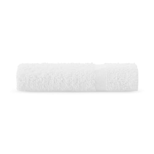 GuestTex® Washcloth, Cam Border, Cotton Blend, 12x12, 1.0 lbs/dz, White